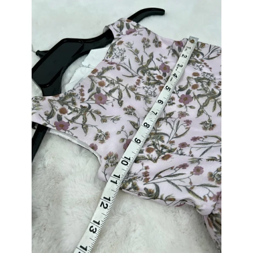 NWOT PIPPA & JULIE Kids' Size 5 Little Girl's Ditsy Floral Opaque Organza Dress